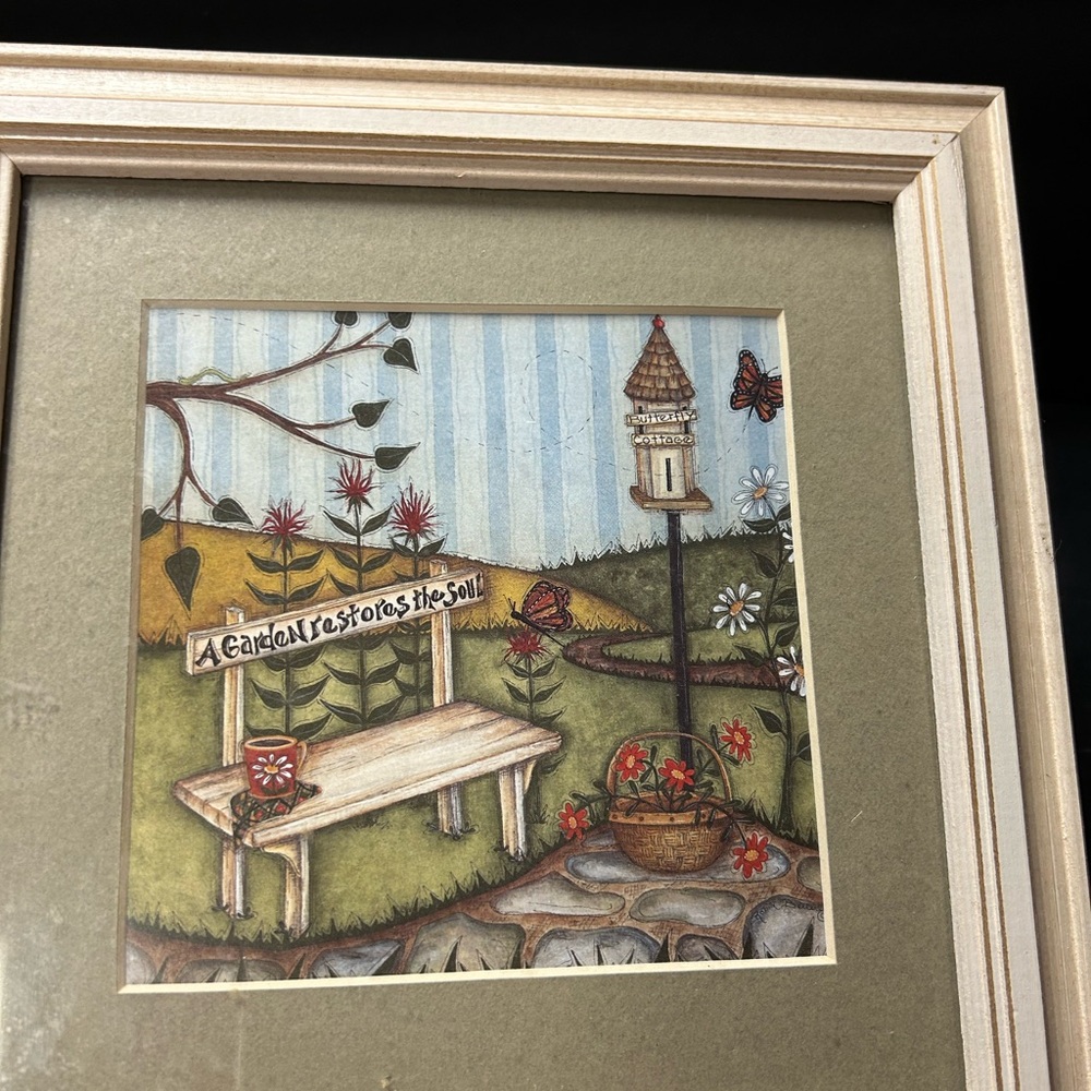 Welcome to the Garden Framed Art Print - Green Accent - Picture 6 of 7